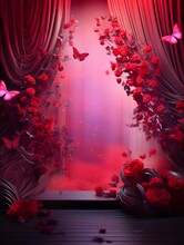 Valentines Day Digital Backdrop, Couple In Love, Heart