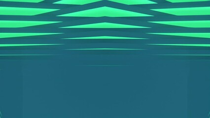Poster - Minimalist geometric light background with green and blue colors. Digital seamless loop animation. 3d rendering. 4K, Ultra HD resolution