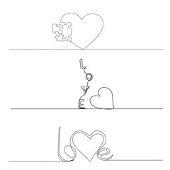 Wall Mural - set of inscription love sketch, line drawing on a white background vector