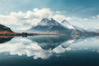© MyPixelArtStudios - Inverted Mountains Reflected in Calm Lake