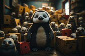Poster - Cubic creatures, such as pandas and penguins, make learning more relatable and enjoyable in this innovative digital education setting.