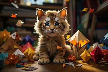 Poster - Cubic animals bring a touch of magic to the digital learning experience, turning lessons into captivating adventures.