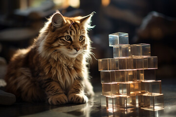 Poster - In this digital realm, cubic animals become integral elements of the educational narrative, transforming information into engaging and accessible content.
