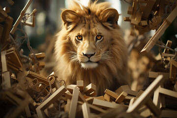 Aufkleber - A digital menagerie of cubic animals transforms the learning experience into a visually stimulating and intellectually enriching adventure.