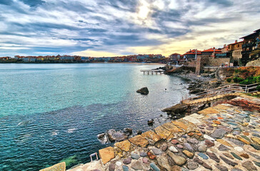 Wall Mural - View of the town of Sozopol, Bulgaria