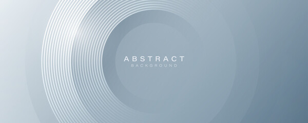 Sticker - modern abstract gray background with space for your text. elegant circle shape design. shiny white g