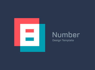 Poster - number 8 logo icon design template elements