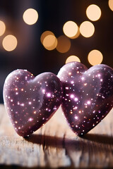 Wall Mural - beautiful holiday background for valentine's day, new year. decorative heart background. abstract te