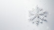 © Cherstva - Festive isolated snowflake on light cold winter minimal banner with copy space for text. Happy holidays concept