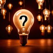 © Kheng Guan Toh - Glowing light bulb with question mark, indicating curiosity and questioning knowledge