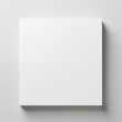 White blank square canvas mockup in minimalist interior.