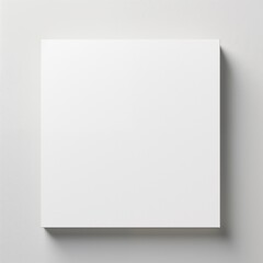 white blank square canvas mockup in minimalist interior.