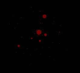 Wall Mural - overlay the blood effect. a collection of blood isolated on a black background. blood elements as de