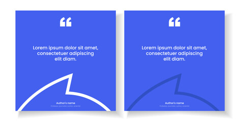 3D bubble testimonial banner, quote, infographic. Social media post template designs for quotes. Empty speech bubbles, quote bubbles and text box. Vector Illustration EPS10.