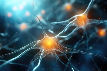 Poster - Glowing Neuron Network In Brain