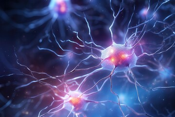 Poster - Glowing Neuron Network In Brain