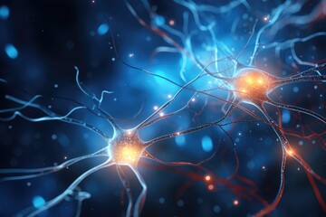 Poster - Glowing Neuron Network In Brain