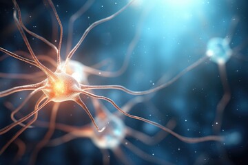 Poster - Glowing Neuron Network In Brain