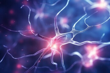 Poster - Glowing Neuron Network In Brain