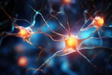 Poster - Glowing Neuron Network In Brain