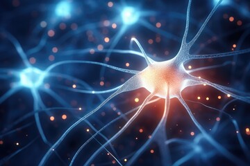 Poster - Glowing Neuron Network In Brain