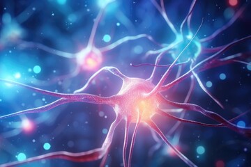 Poster - Glowing Neuron Network In Brain