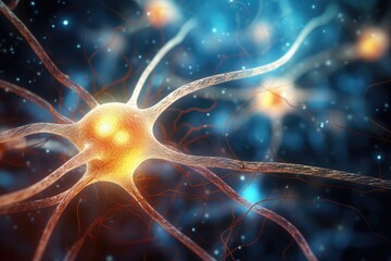 Poster - Glowing Neuron Network In Brain