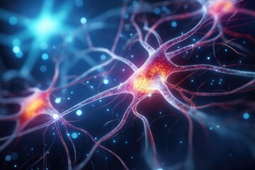 Poster - Glowing Neuron Network In Brain