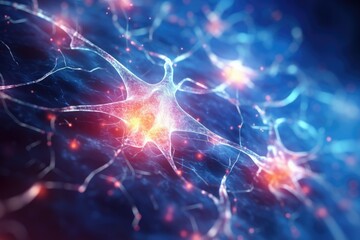 Poster - Glowing Neuron Network In Brain
