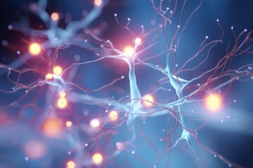 Poster - Glowing Neuron Network In Brain
