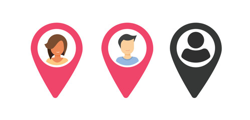 Poster - reviews comments icon vector simple graphic, feedback testimonial chat loyalty bubbles red blue illu