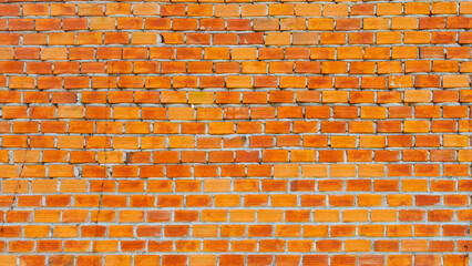 Poster - Panorama of rough grunge old red brick wall texture background, the old brick wall texture for interior or exterior design backdrop. Industrial architecture concept.