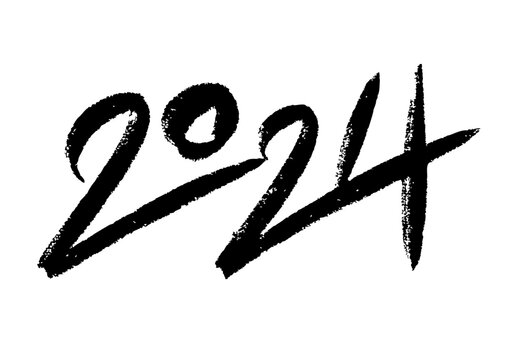 2024 number on white background. 2024 logo text design. Design template Celebration typography poster, banner or greeting card for Happy new year	

