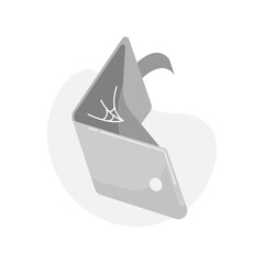 Poster - empty wallet, not enough e money concept illustration flat design vector. simple modern graphic element for empty state ui, infographic, icon