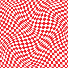 Abstract Geometric Red White Check Wave Pattern Can Be Used Background.
