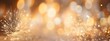 © mashimara - Festive glittering bokeh background with golden and blue hues, ideal for holiday season graphics