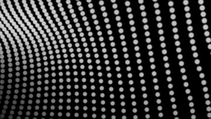 Poster - Dot white black wave technology texture background. Abstract big data digital concept. 3d rendering.