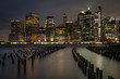 Night view of downtown Manhattan from Brooklyn