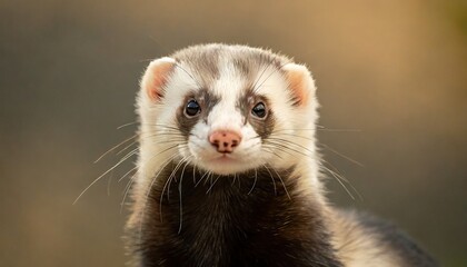 a ferret portrait, wildlife photography