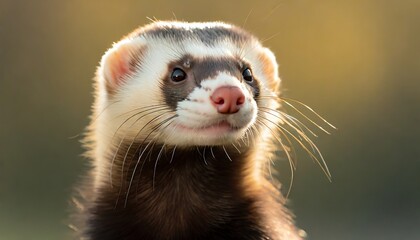  A Ferret portrait, wildlife photography 