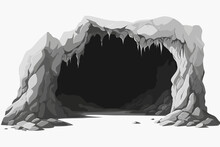 Cave Isolated Vector Style On Isolated Background Illustration