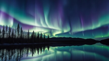 aurora lights background