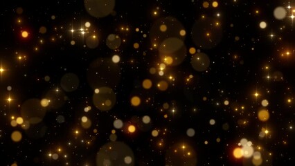 Wall Mural - falling particles glitter gold sparkles background