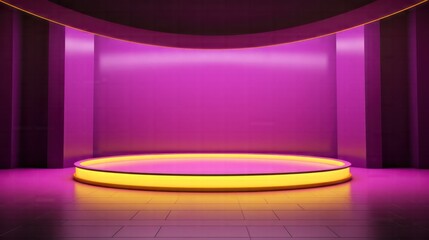 Wall Mural - sambathdara Empty stage shows empty dark yellow purple pink bac bdd102dc-039b-47e1-8e9b-e5550782a8e1-gigapixel-hq-scale-2 00x