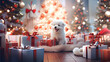 Christmas gifts with dog
