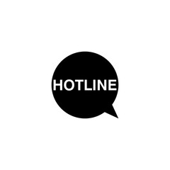 Poster - Hotline bubble icon isolated on transparent background