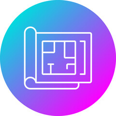 Sticker - House Blueprint Icon