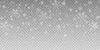 © sersupervector - Falling snowflakes with blurry snowy particles on transparent background. Christmas snow effect. Vector illustration.
