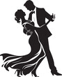 Synchronized Sway Dancing Couple Vector Illustration Poised Pairing Iconic Dance Symbol