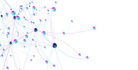Fototapete - network shape. Abstract 3D render